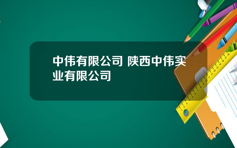 中伟有限公司 陕西中伟实业有限公司